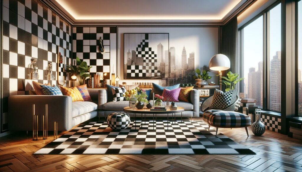 checkered home decor