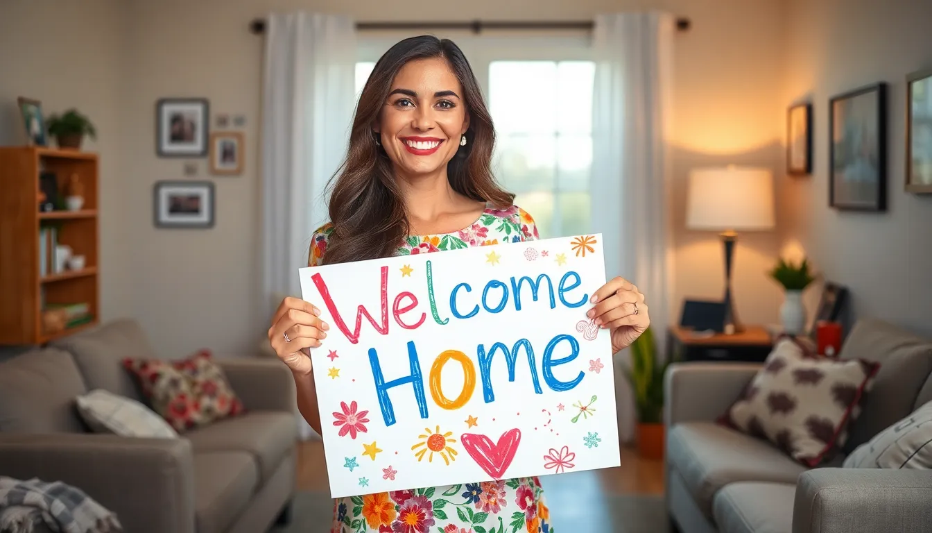 welcome home poster ideas